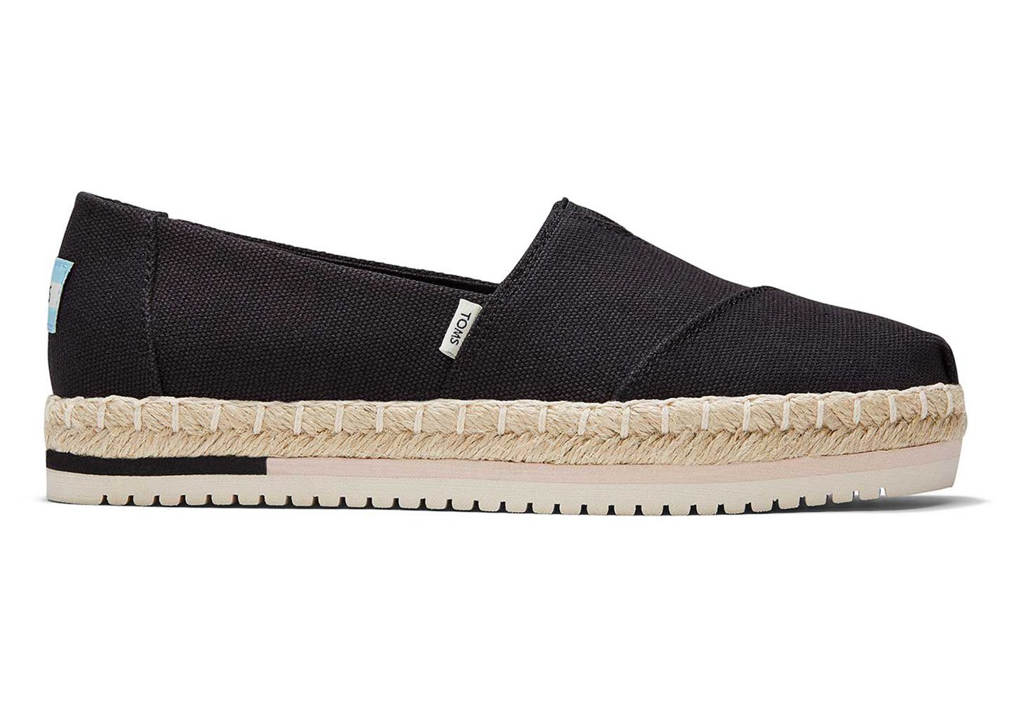 Toms Alpargata Platform Espadrille Black - Womens - 19754-MXEI